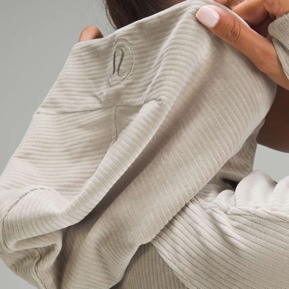 Lululemon Scuba Oversized Hoodie *Velvet Cord Riverstone W3HEHS - Picture 3 of 8